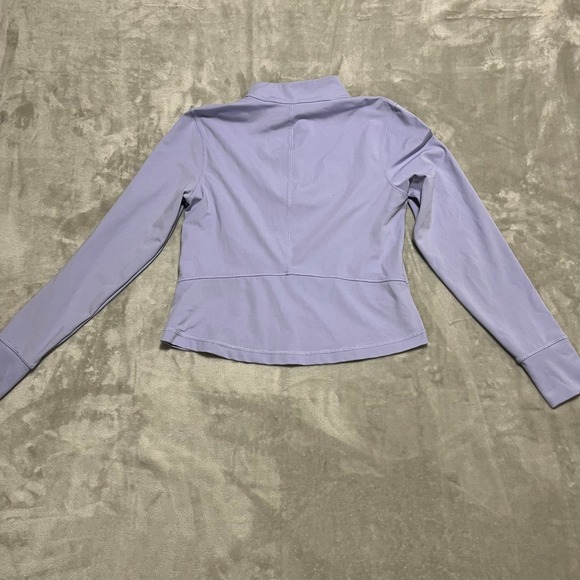 AVIA Womens Active Quarter Zip Pullover Top‎ Thumb Hole Periwinkle Lavender - Picture 10 of 12